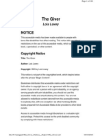 Full Text of The Giver