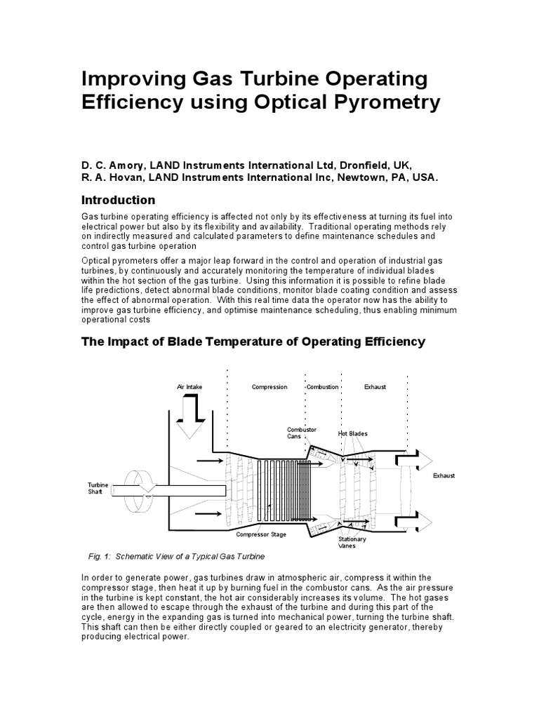 Article Optical Pyrometry Gas Turbine Gas Compressor - 