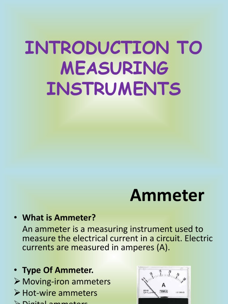 Introduction To Measuring Instruments PDF Measuring Instrument