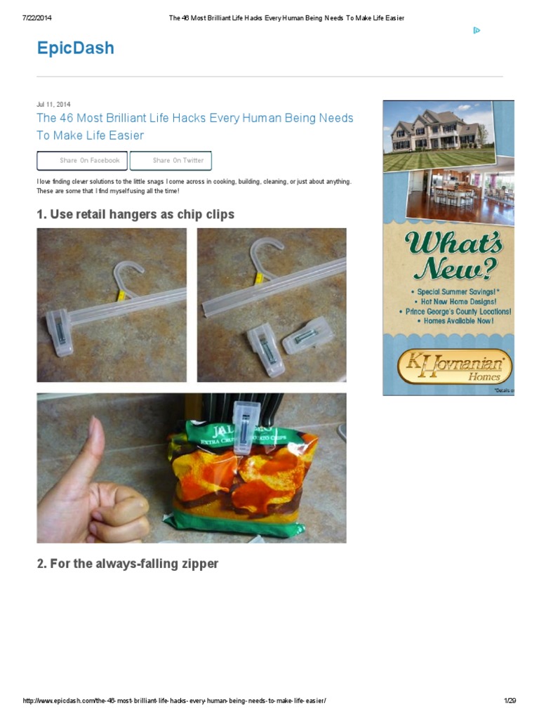 46 Brilliant Life Hacks for Easier Living | PDF | Nature