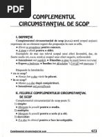 Complementul Circumstantial de Scop