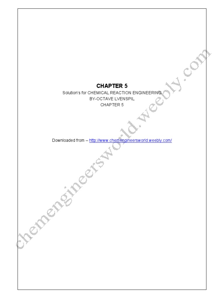 Chapter 5 Octave Solutions Manual | Chemical Reactor | Molar Concentration