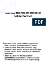 Cuvinte Monosemantice Si Polisemantice (1)