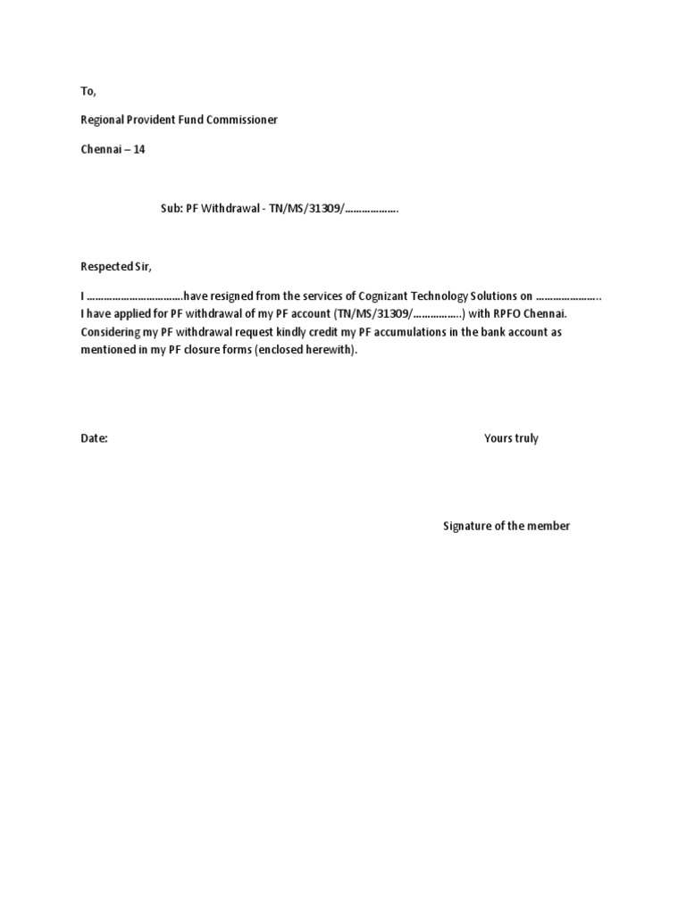 Letter To Regional Provident Fund Commissioner | PDF | Telecommunications |  Telephony