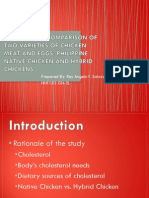 Research On Different Cholesterol Levels in Chicken