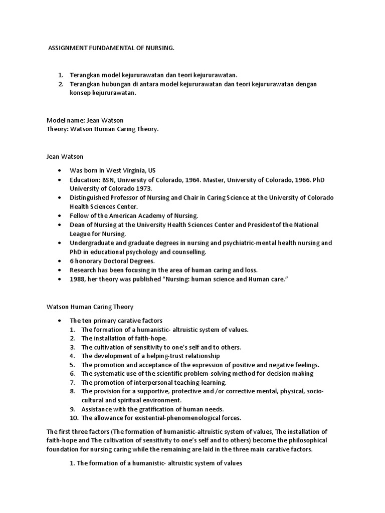 Assignment Fundamental of Nursing | PDF | Hypothesis | Empathy