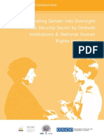 Integrating Gender Into Oversight of The Security Sector by Ombuds Institutions & National Human Rights Institutions