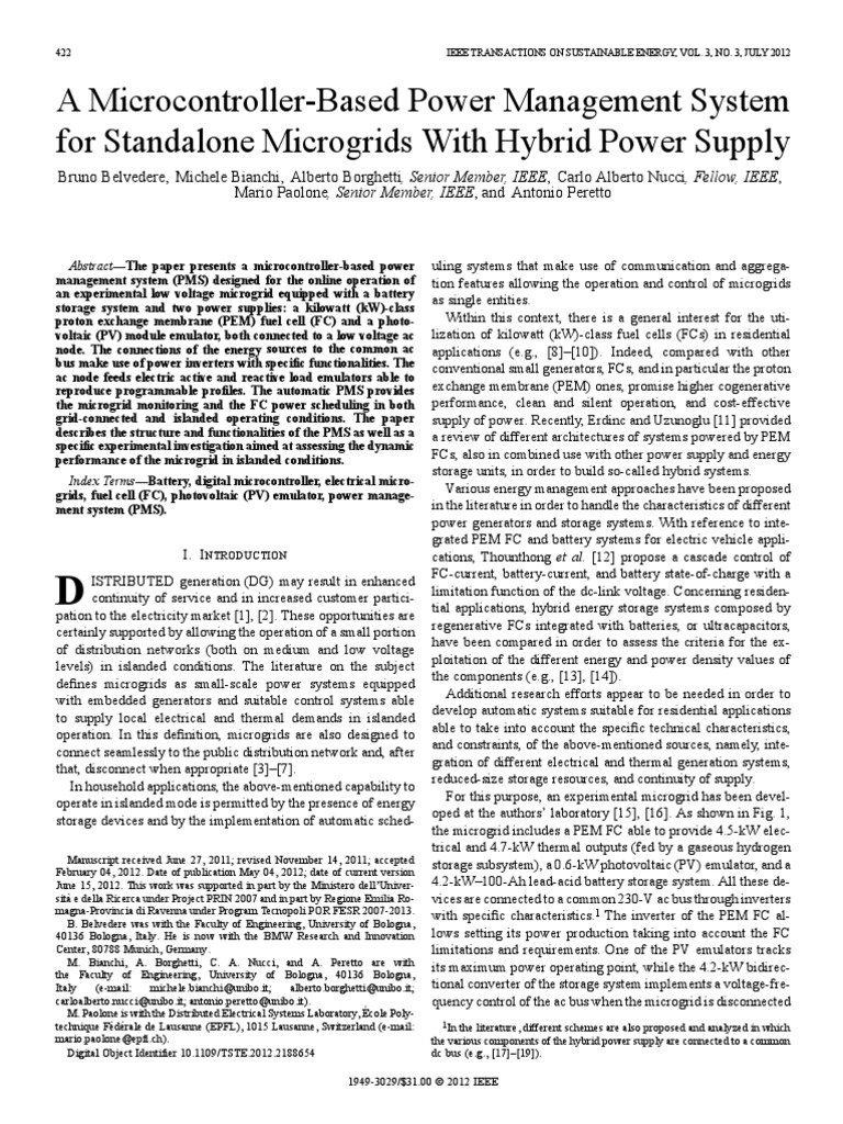 A MicrocontrollerBased Power Management System For Standalone