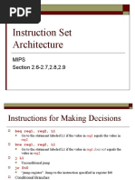 Instruction Set Architecture: Mips Section 2.6-2.7,2.8,2.9