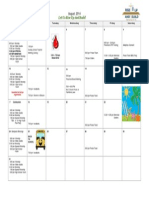 2014 August Calendar