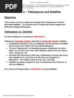 Module 4 - Oracle Tablespaces and Datafiles