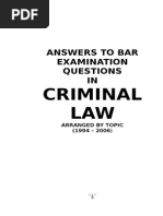 Criminal Law Bar Examination