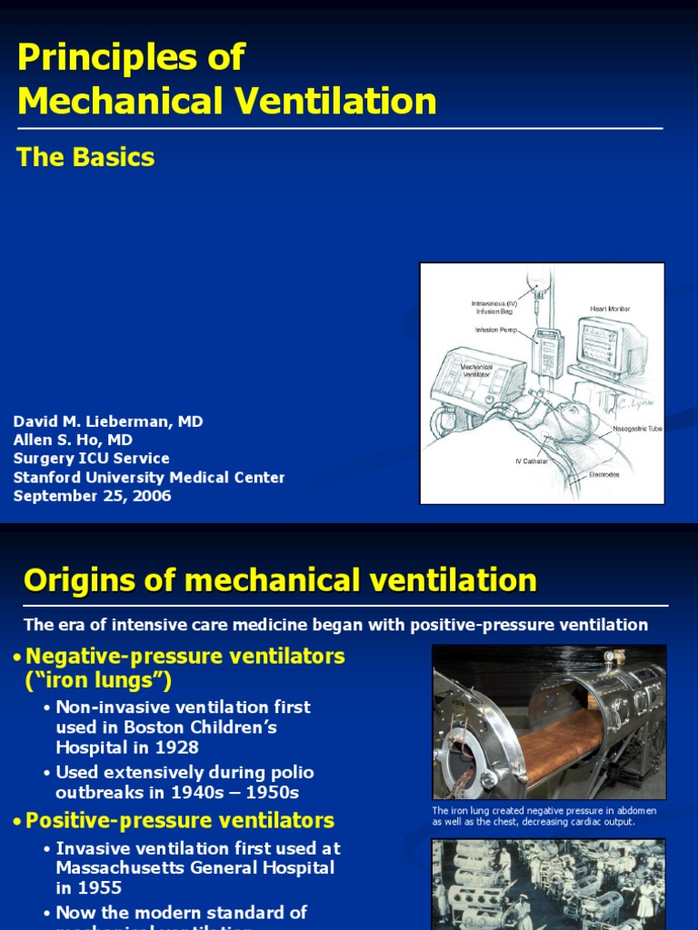 Principles of Mechanical Ventilation | PDF | Breathing | Clinical Medicine