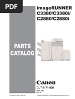 CANON Color ImageRUNNER C2880, C2880i, C3380, C3380i Parts List