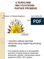 Stanje u Ruralnim Obalstima Vojvodine- Demografske Promene