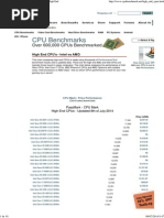 PassMark Intel Vs AMD CPU Benchmarks - High End