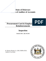 Office of Auditor of Accounts Procurement Card and Employee Direct Reimbursements Inspection Report