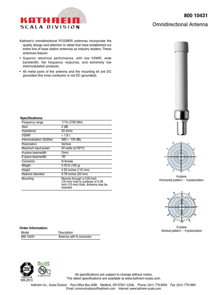 Kathrein 80010431 PDF