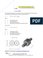 Gear Displacement Calculation: by Downloading This Document You Acknowledge Acceptance of Our Terms and Conditions of Use
