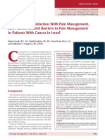 pain severity satisfaction with pain management