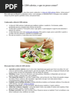 Dieta de 1200 Calorias, o Que Eu Posso Comer