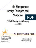Portfolio Management: Design Principles and Strategies
