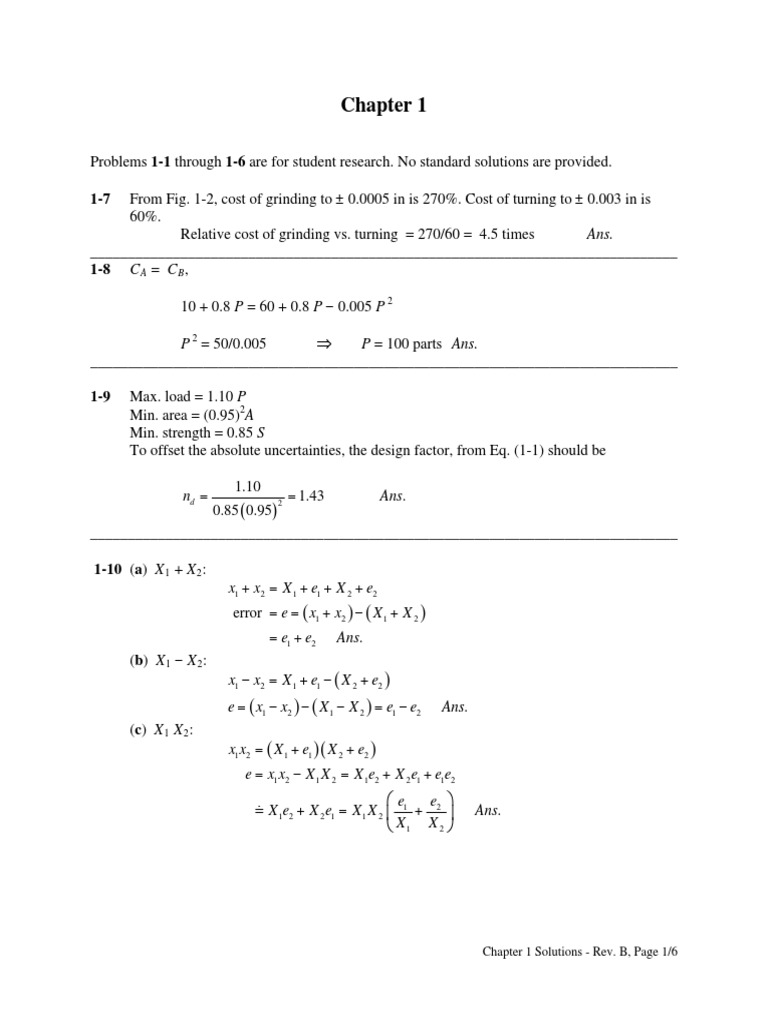 Shigley s Mechanical Engineering Design Solutions Chapter 3 