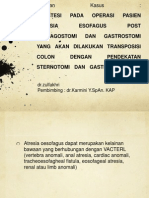 Anestesi Transposisi Colon pada Atresia Esofagus