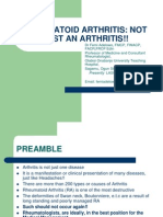 Rheumatoid Arthritis-Wacp Presentation, Abuja