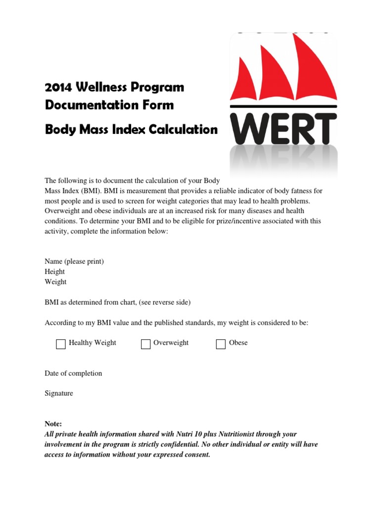 BMI Calculation for Wellness Program | PDF | Lifestyle