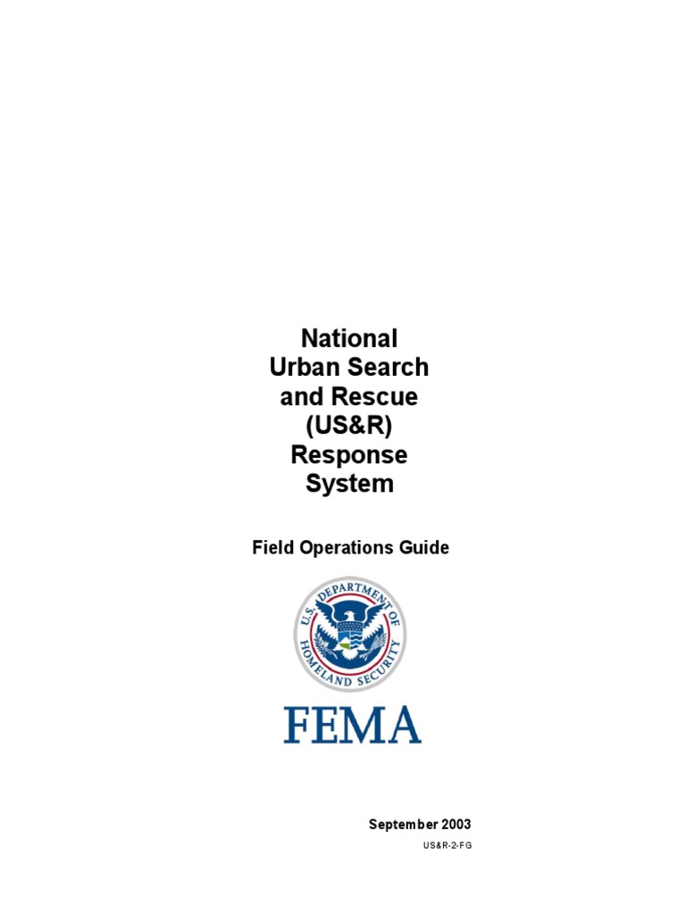 FEMA Urban Search & Rescue FOG | PDF | Federal Emergency Management ...