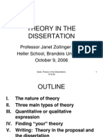 Janet Giele - Theory in The Dissertation