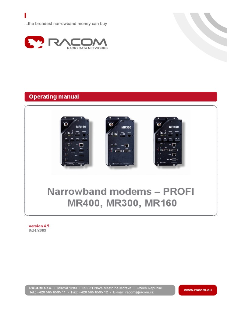 mr400-m-en | Modem | Electrical Connector