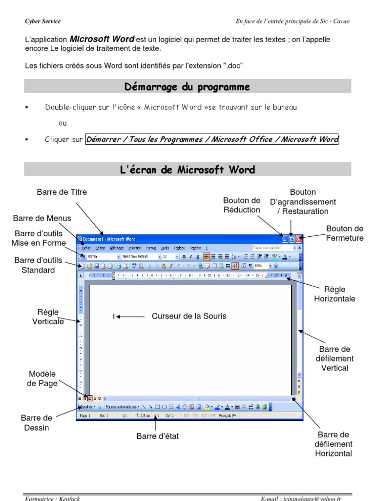 Comment Se Nomme Le Menu D Icônes De Word 2013 Cours Sur Word Complet | PDF | Microsoft Word | Bouton (informatique)