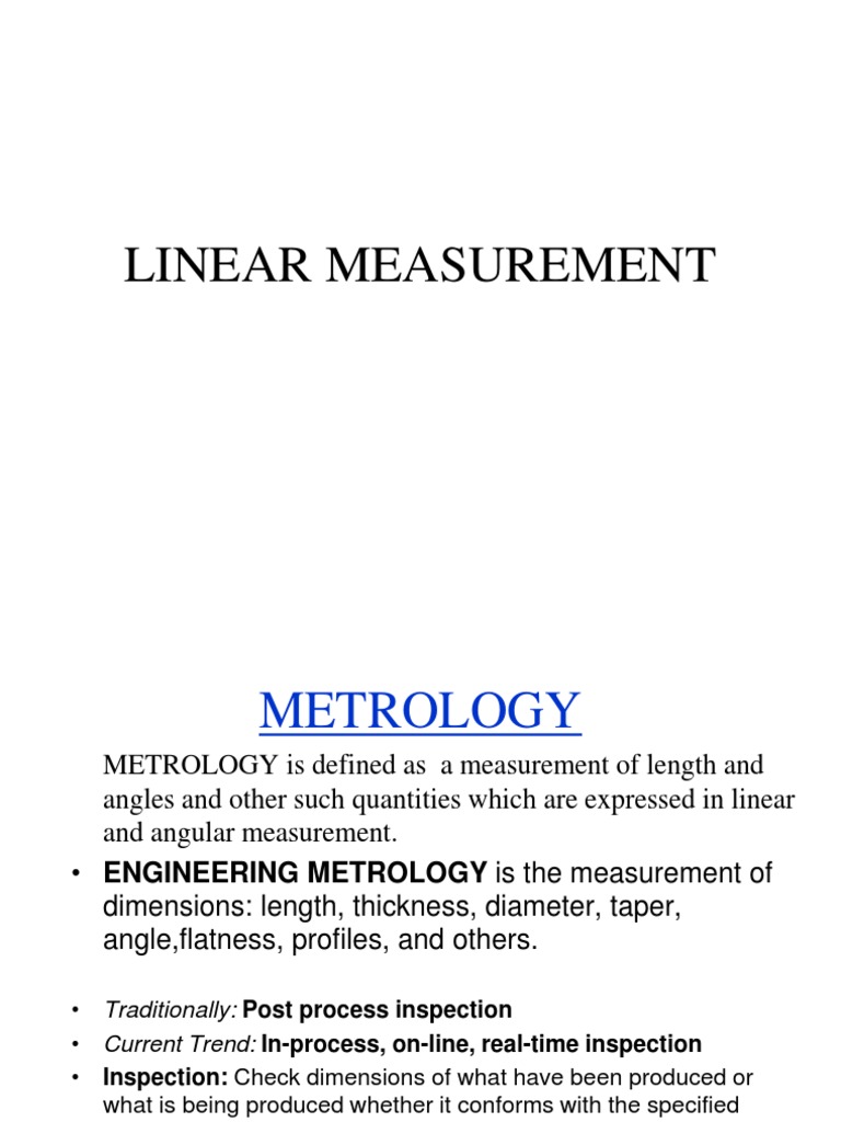 Linear Measurement | PDF | Metrology | Measurement