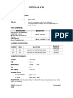 Curriculum Vitae V.Anjali Devi