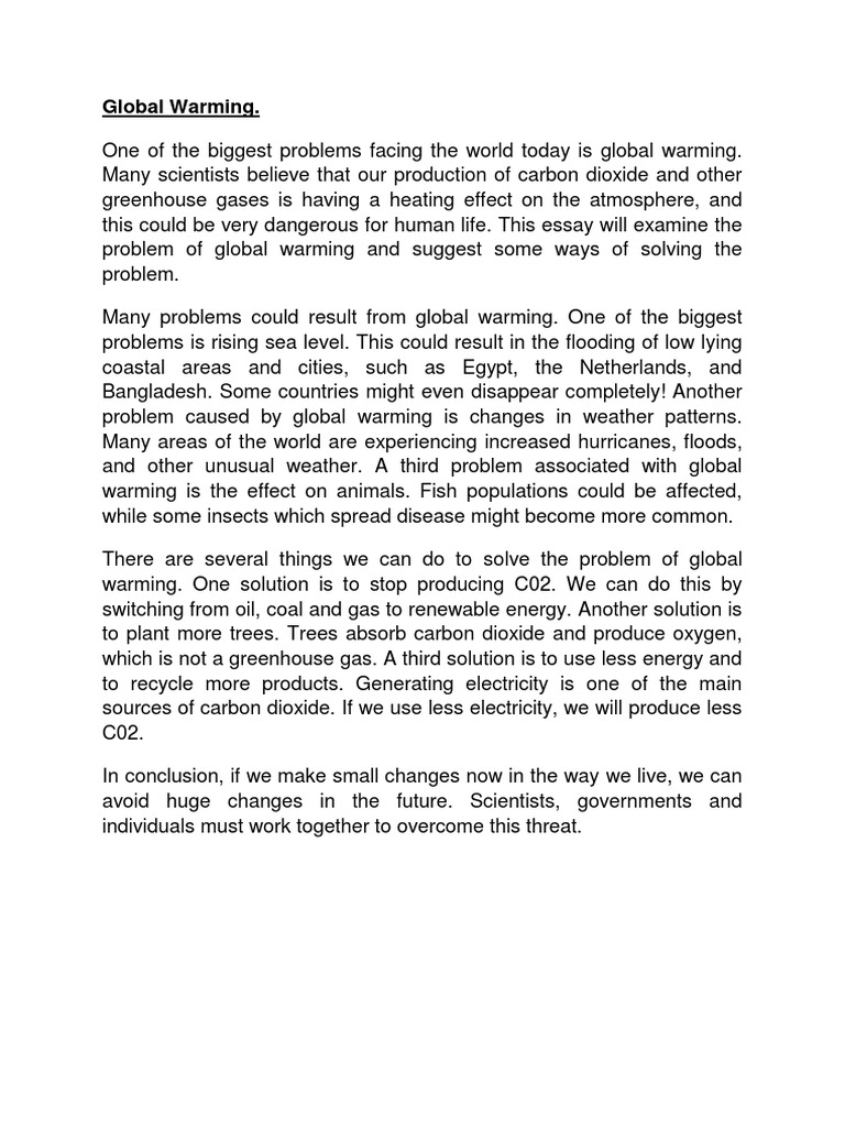 Buy problem solving essay about global warming