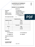 Course Plan for Geotechnical Engineering I at Manipal Institute of Technology