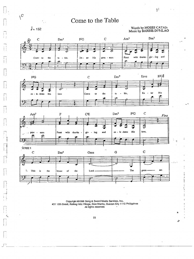 Come to the table pdf eucharist mass liturgy 