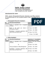 Edcil (India) Limited: Advertisement No. 5/2014