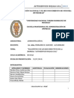 "Diagnóstico de Los Ejes Directivos de La Empresa "Autoservicio Rojasa S.R.L"