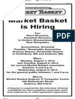 Market Basket job fair ad