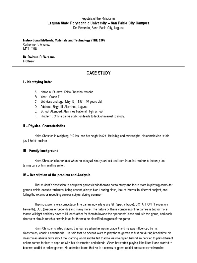 Case study templates picture