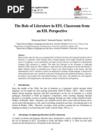 The Role of Literature in EFL Classroom