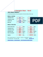 Heat Balance Calculation Sheet - Part B: AXA Steam Heaters