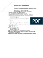 List of Documents Required in Case of a Partnership Firm