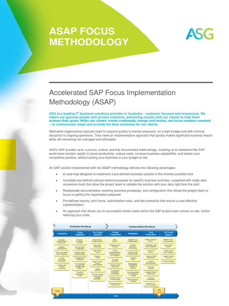Accelerated SAP Focus Implementation Methodology (ASAP) | PDF