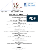 Daily Specials