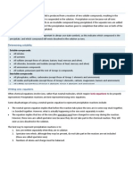 Precipitation and Equilibra Reactions