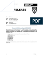 2014 MPD Press Release Outrun 5K Traffic Delays